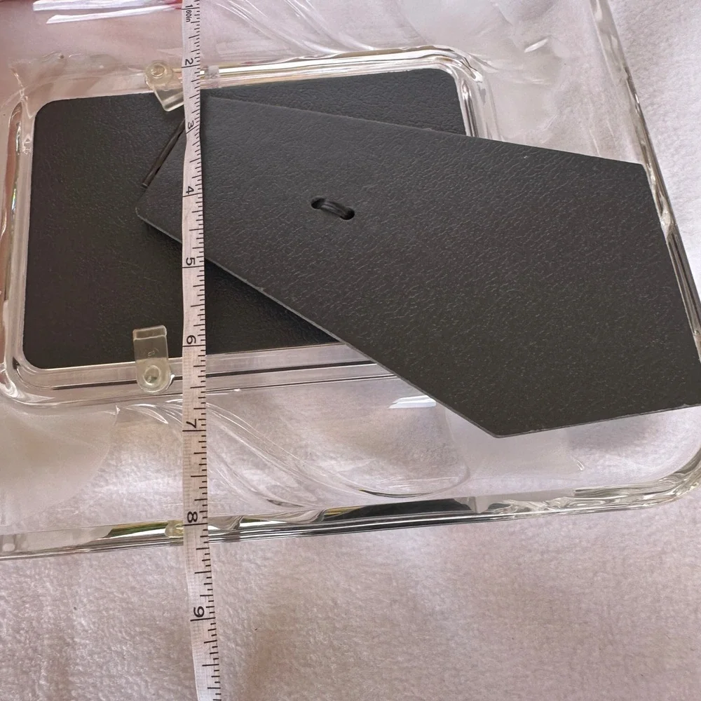 Mikasa Crystal Ginkgo Leaf Picture Frame Frosted Glass 4x6 Deco Tabletop Decor